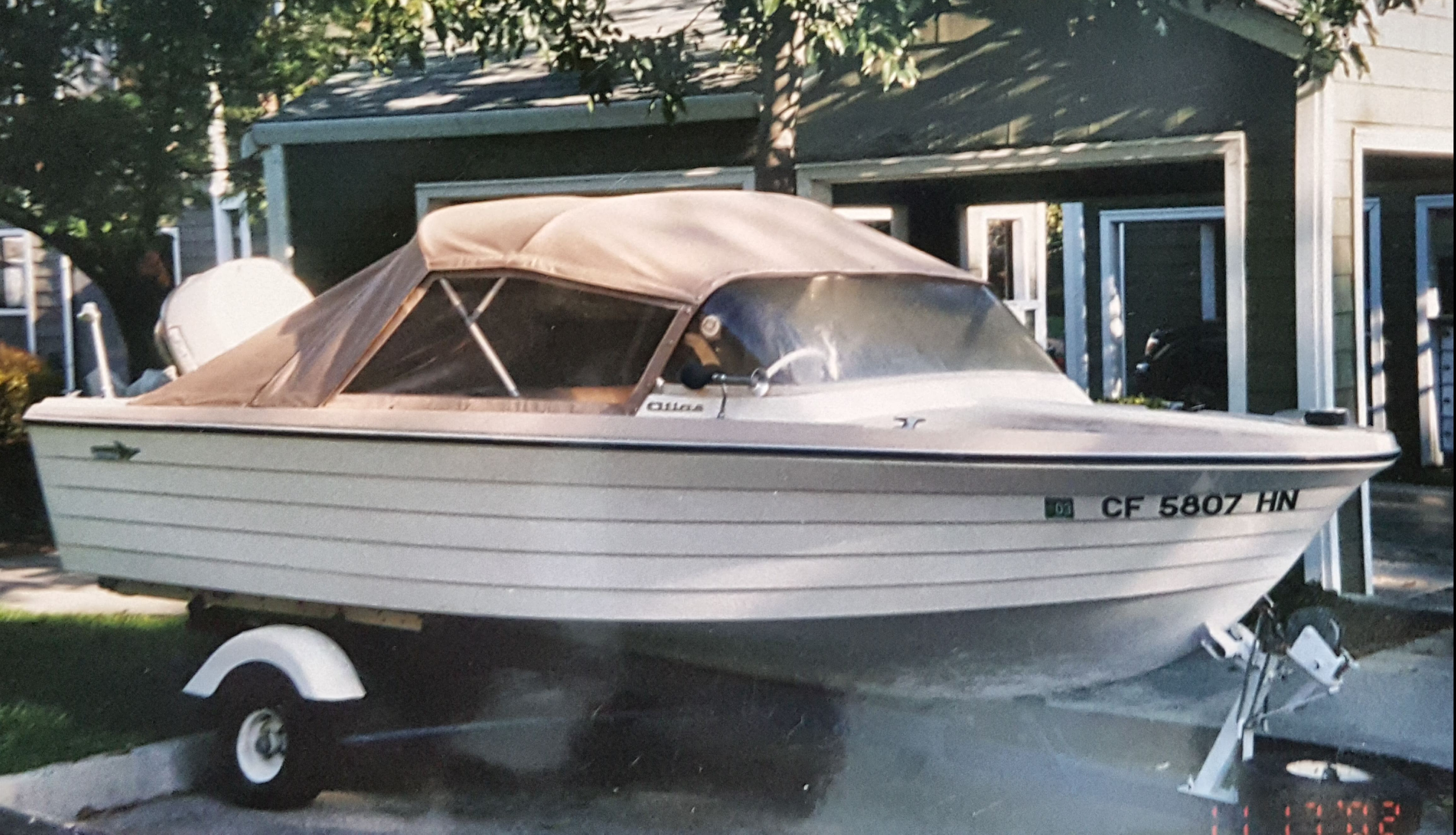 1964 Atlas Traveler 16' Runabout Boat w/trailer & 60 HP Outboard Motor