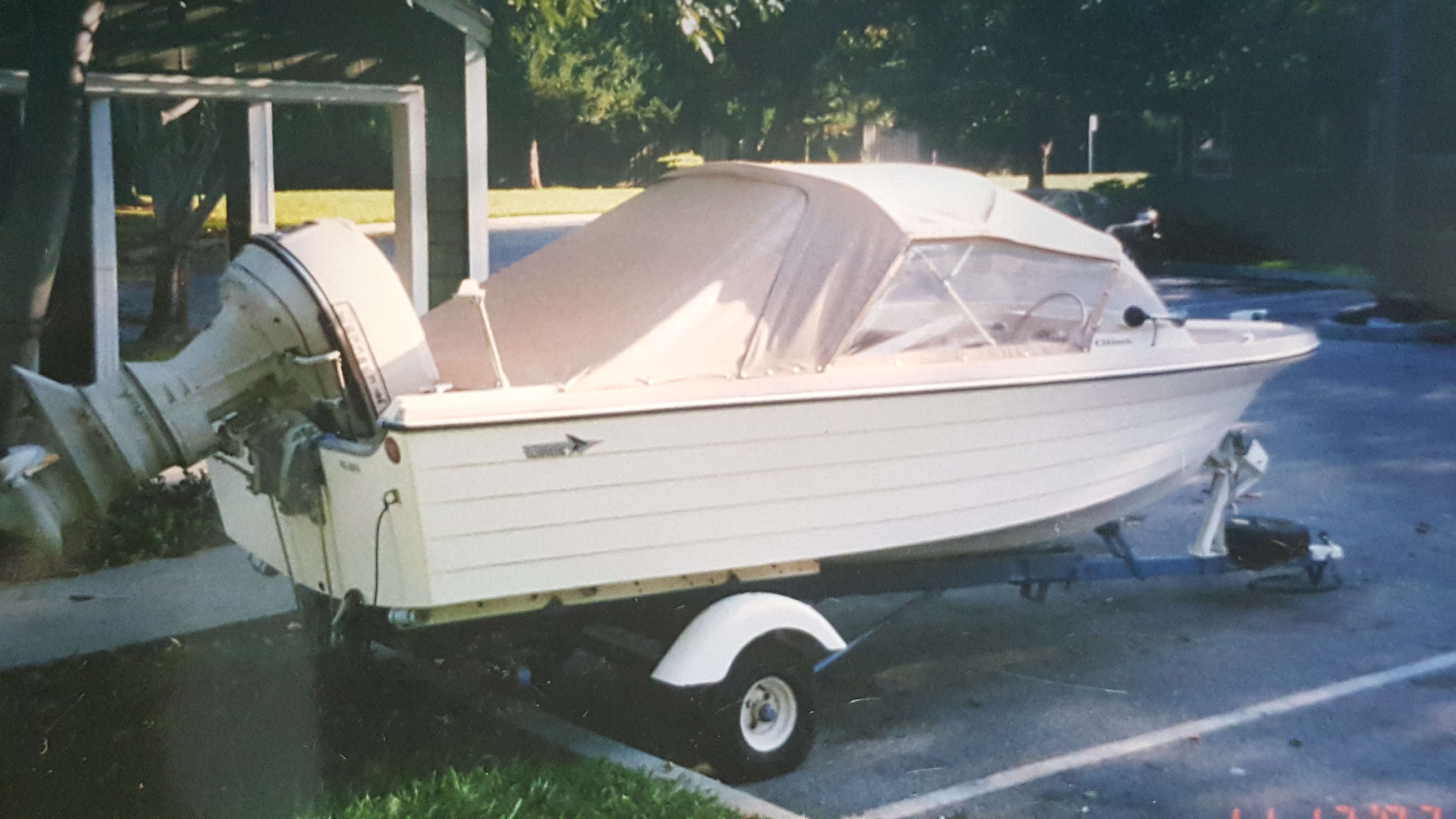 1964 Atlas Traveler 16' Runabout Boat w/trailer & 60 HP Outboard Motor
