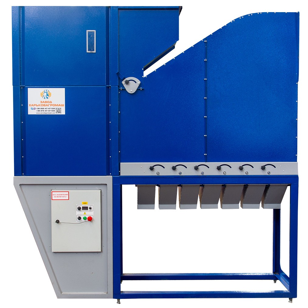 Grain-cleaning aerodynamic separator ASM-15