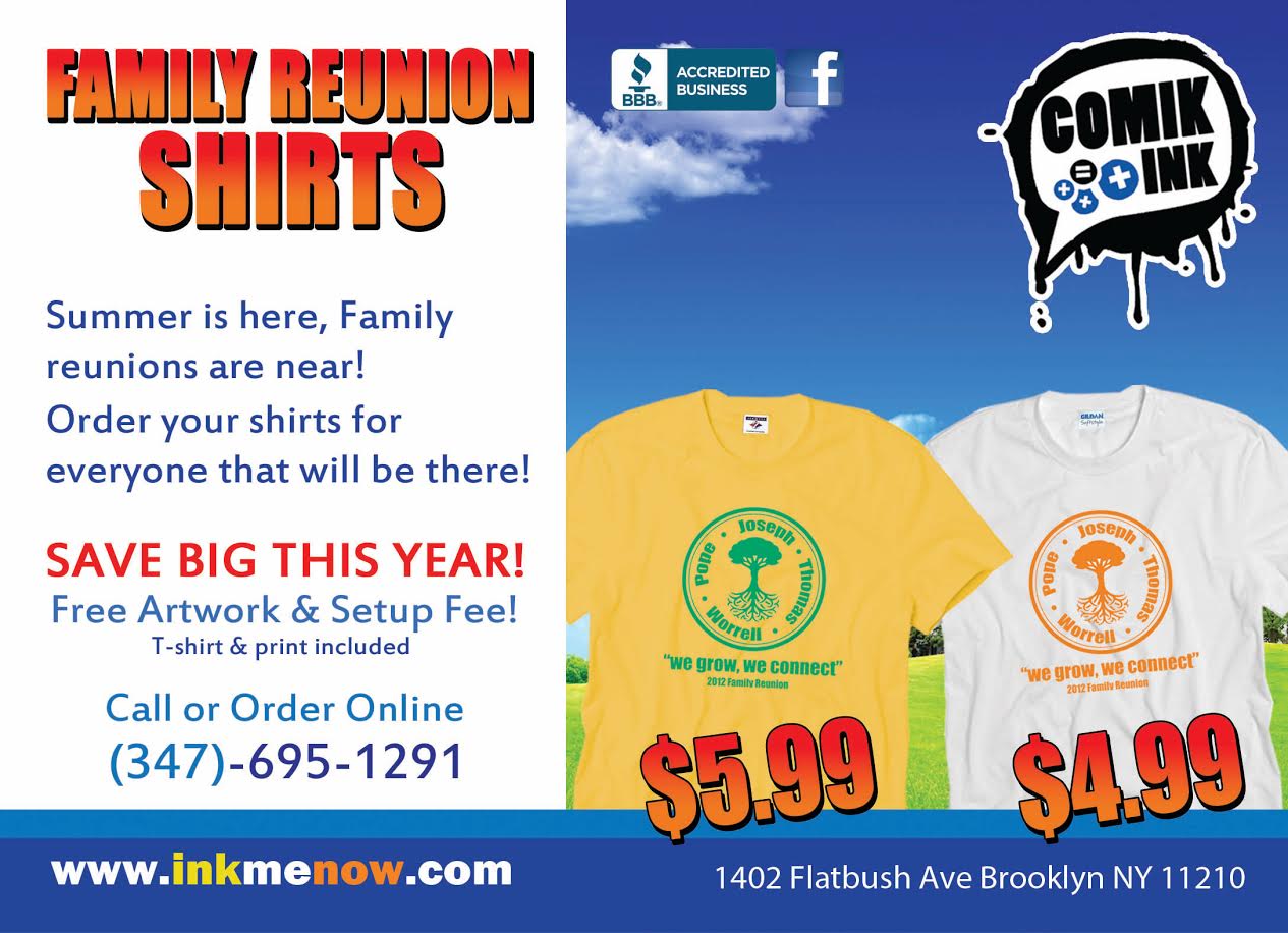 Comik Ink's Family Reunion T-shirt Sale!!!!!