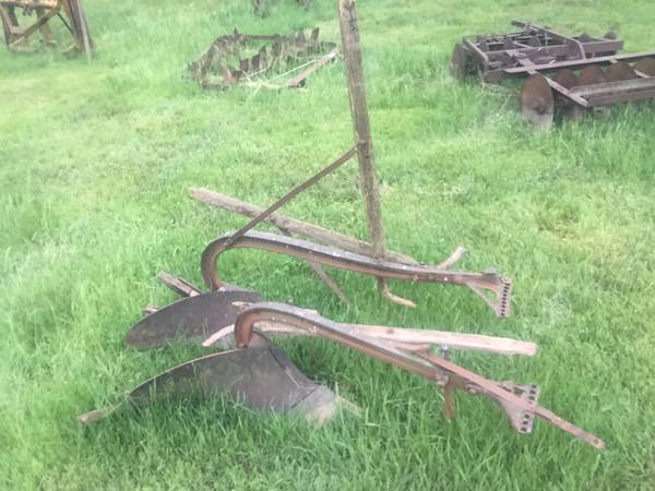 Two-one bottom horse drawn plow