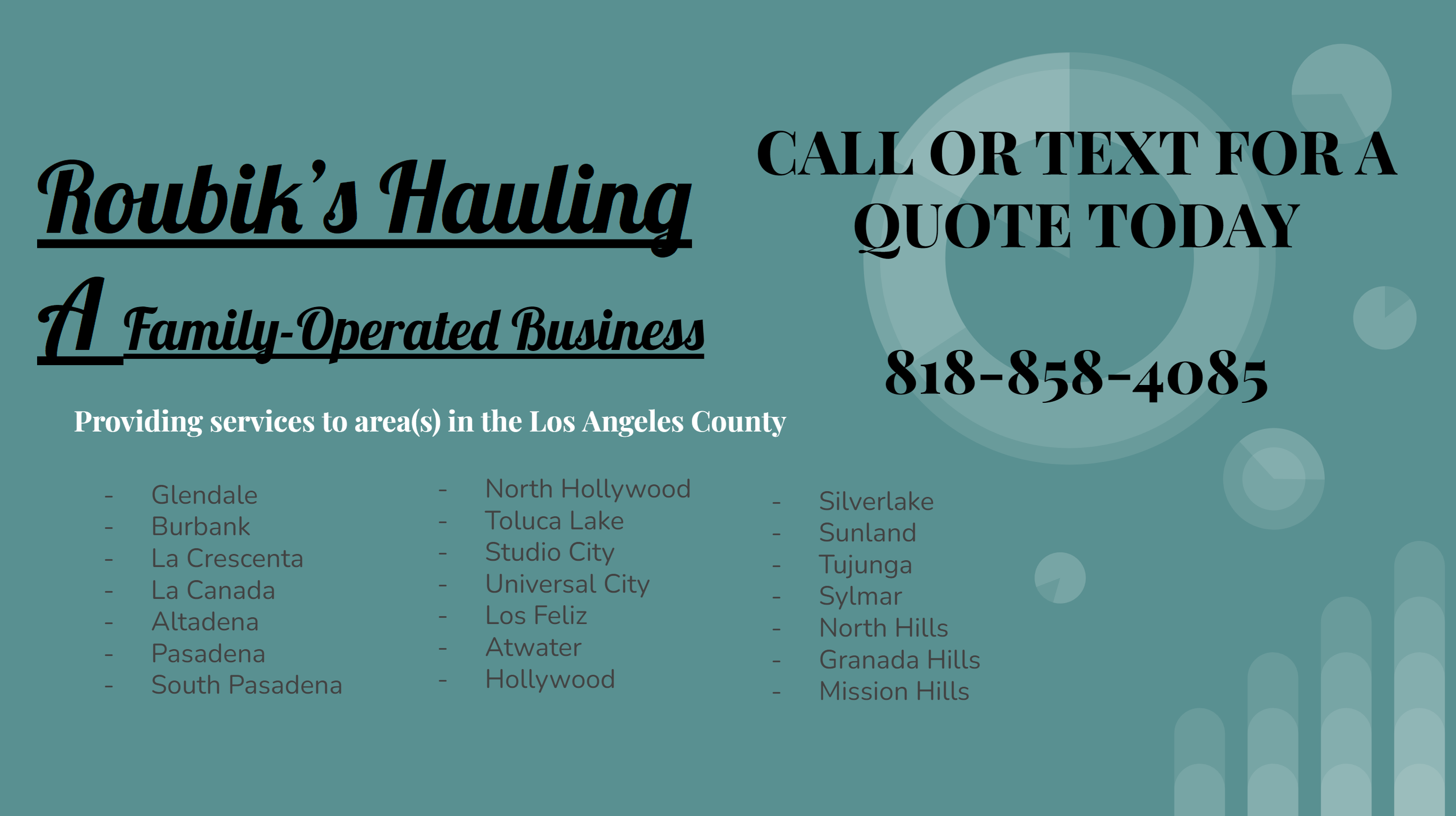 FULL SERVICE JUNK REMOVAL - MOVERS - HAULING - DEMOLITION  (Los Angeles County)