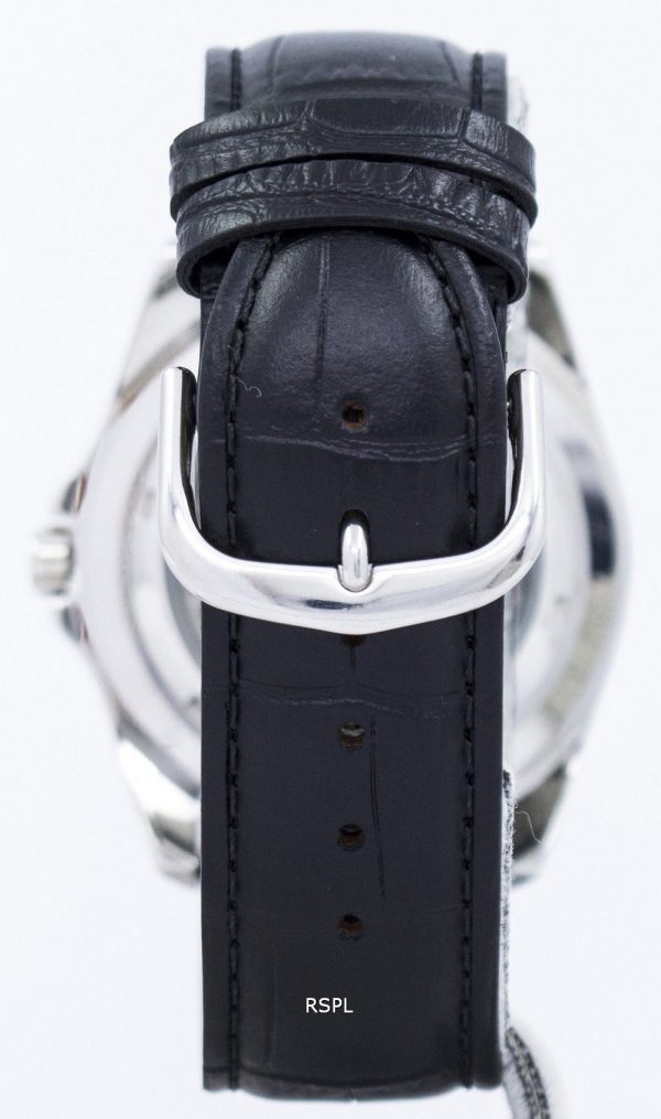 SEIKO 5 SPORTS AUTOMATIC 23 JEWELS RATIO BLACK LEATHER SNZF17J1-LS6 MEN’S WATCH