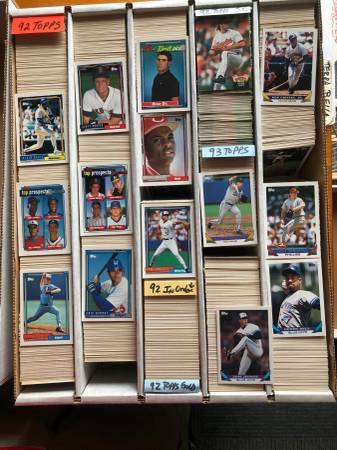 8,000 Upper Deck & Topps Baseball Cards - $20