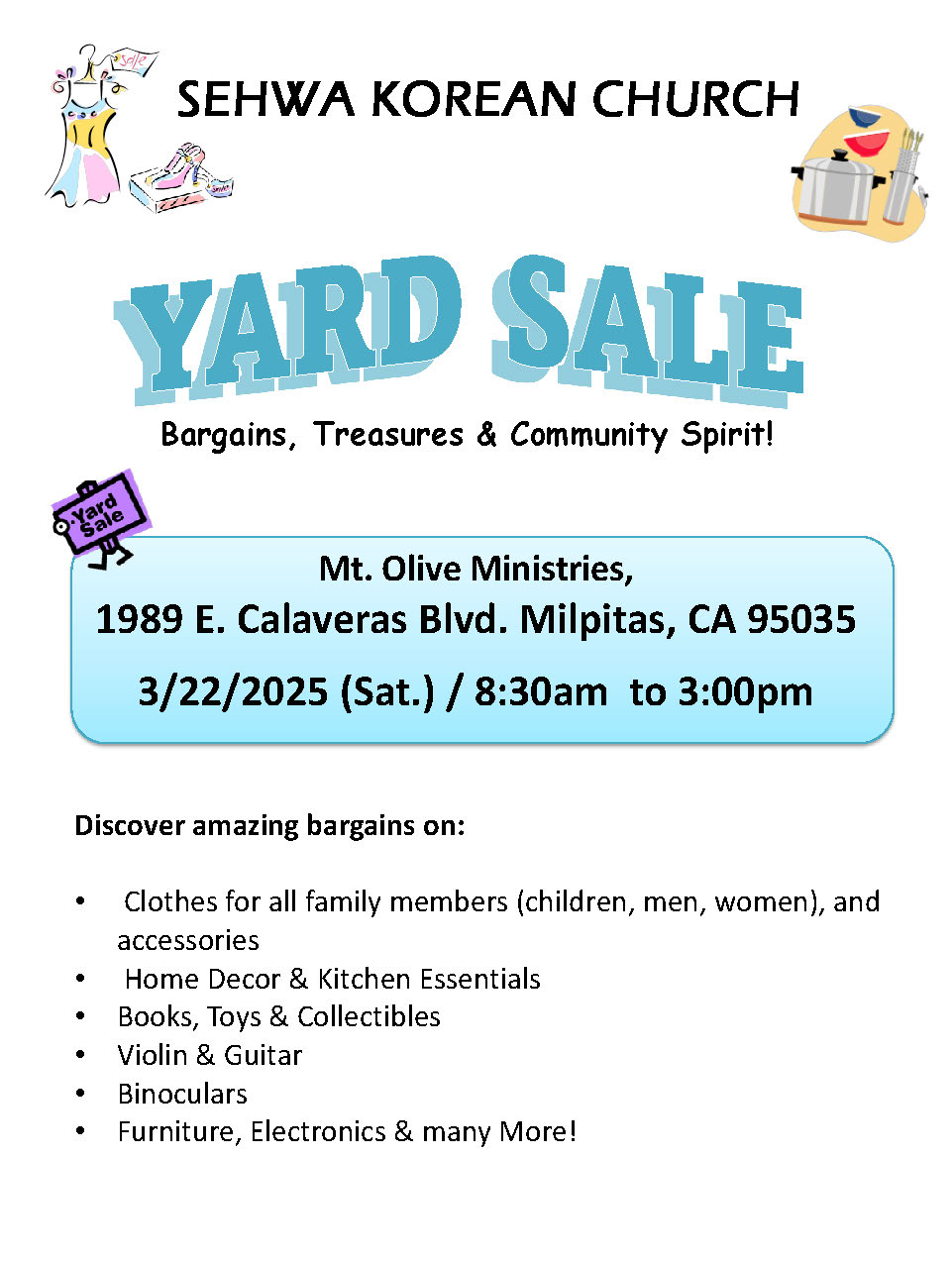 Huge Church Yard Sale