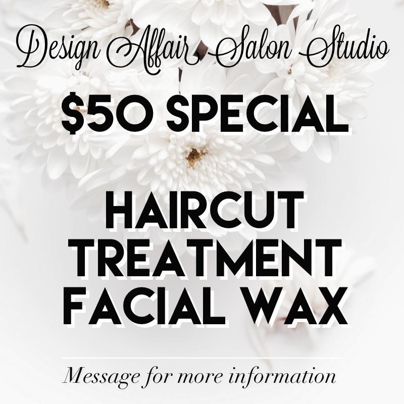 Haircut, Treatment & Facial Waxing