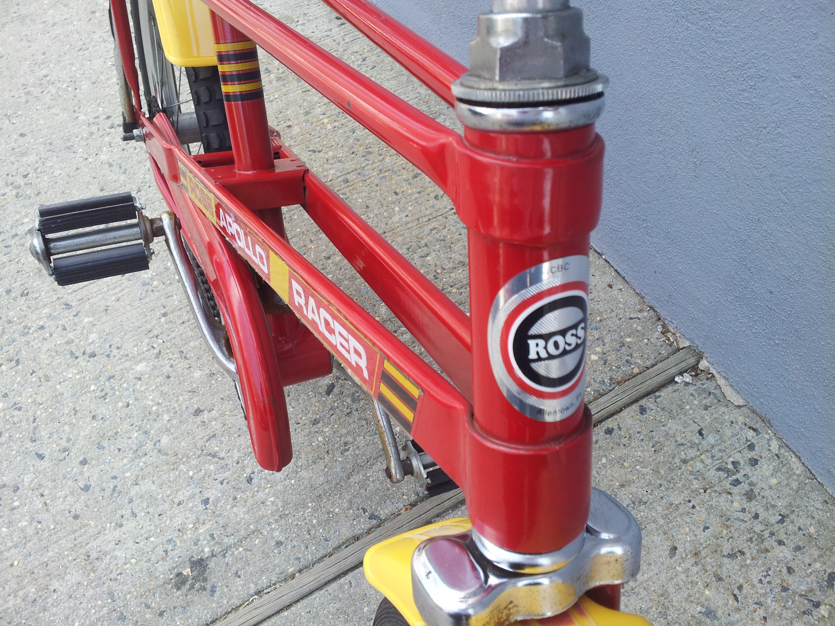 Ross Apollo Racer Bike Red Single Speed 1970s Vintage Chopper Bicycle