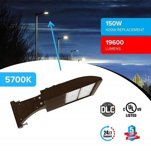 best LED Pole Light 150 Watt 5700K Bronze DM - LEDMyplace