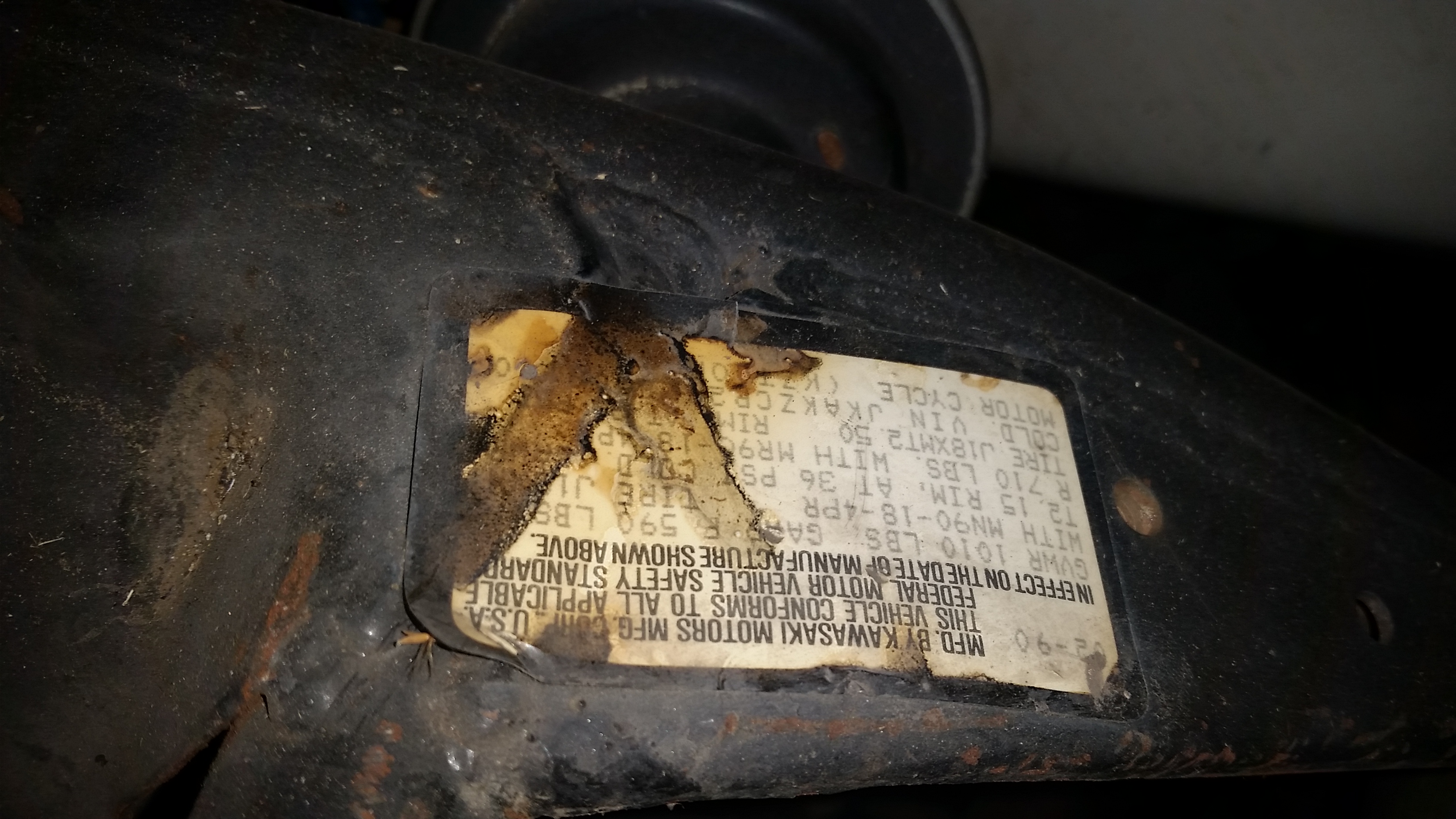 1990 kawasaki KZ1000 police special PARTS BIKE
