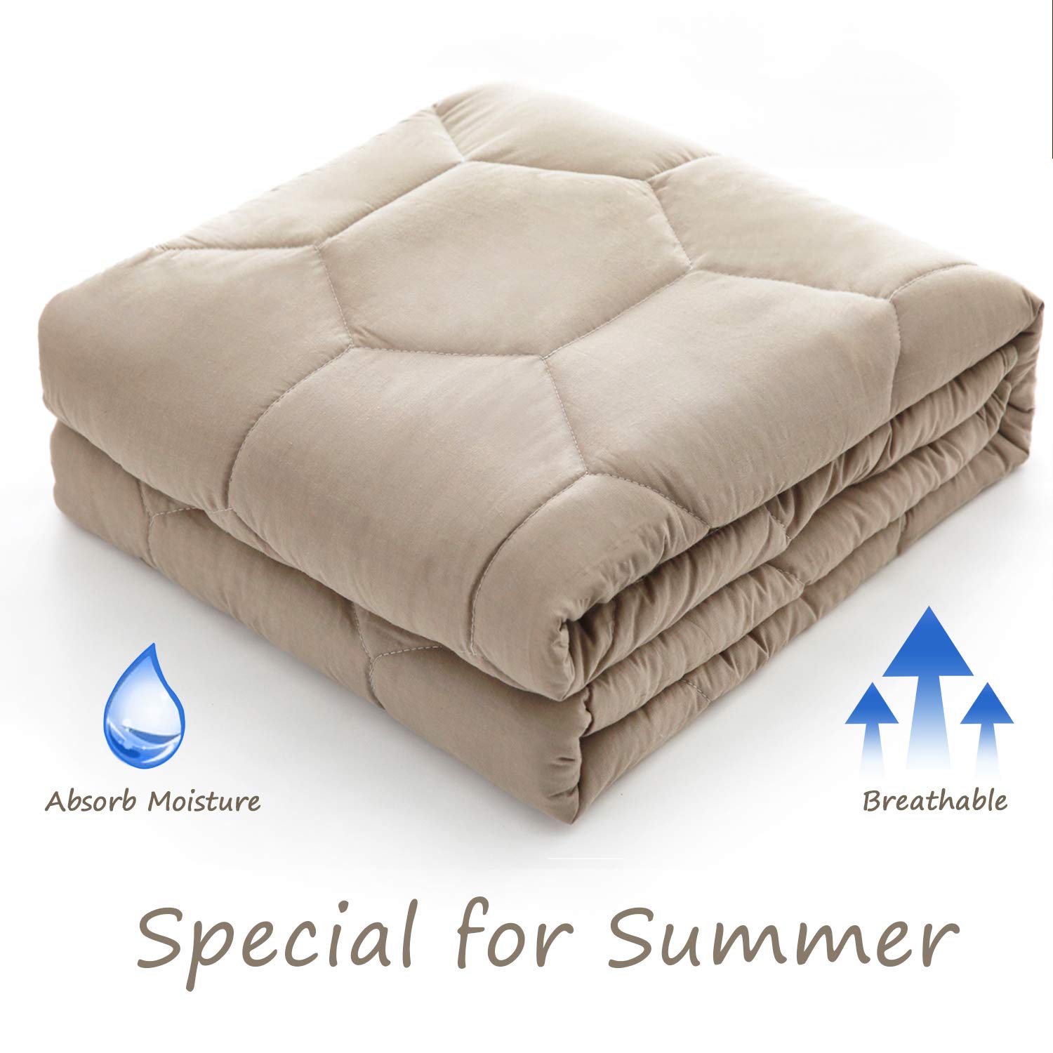 YEMYHOM 100% Cotton Weighted Blanket Adult 60