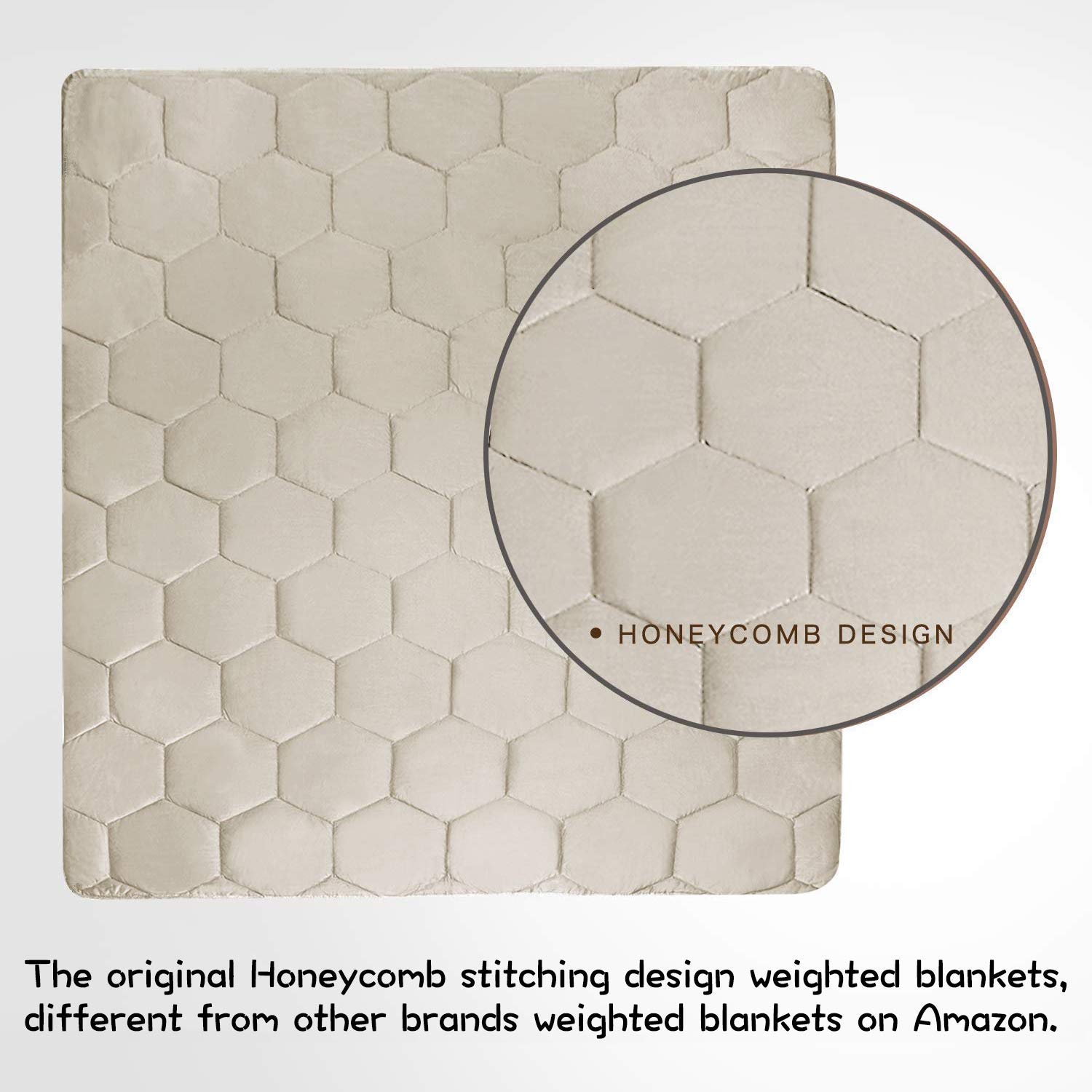 YEMYHOM 100% Cotton Weighted Blanket Adult 60