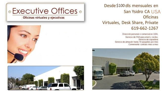 Renta de Oficinas Virtuales en San Ysidro a 5 min de la Garita