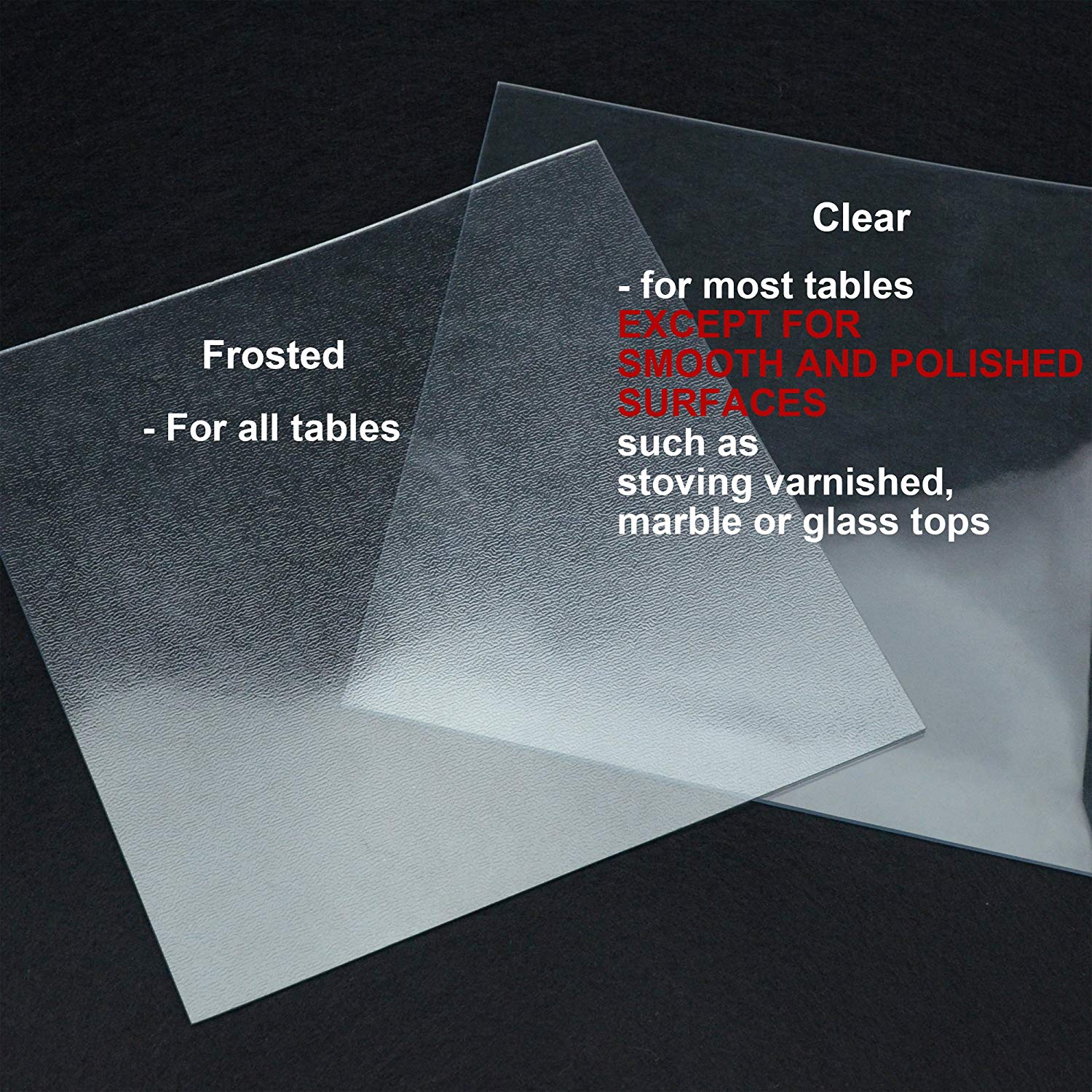 ETECHMART Clear PVC Table Protector 24 x 60 Inches