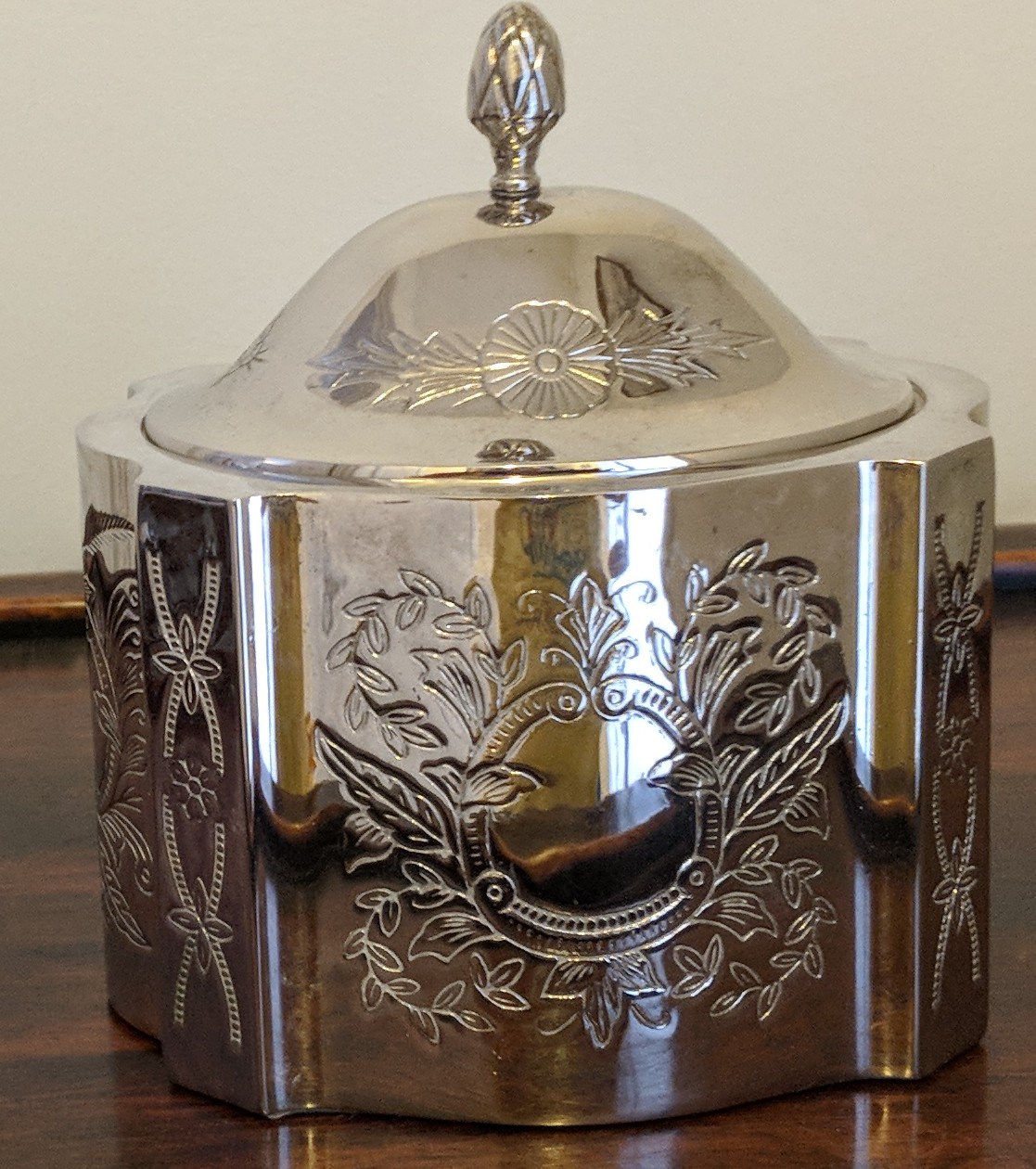Vintage Silver-Plate Jewelry/Trinket Box