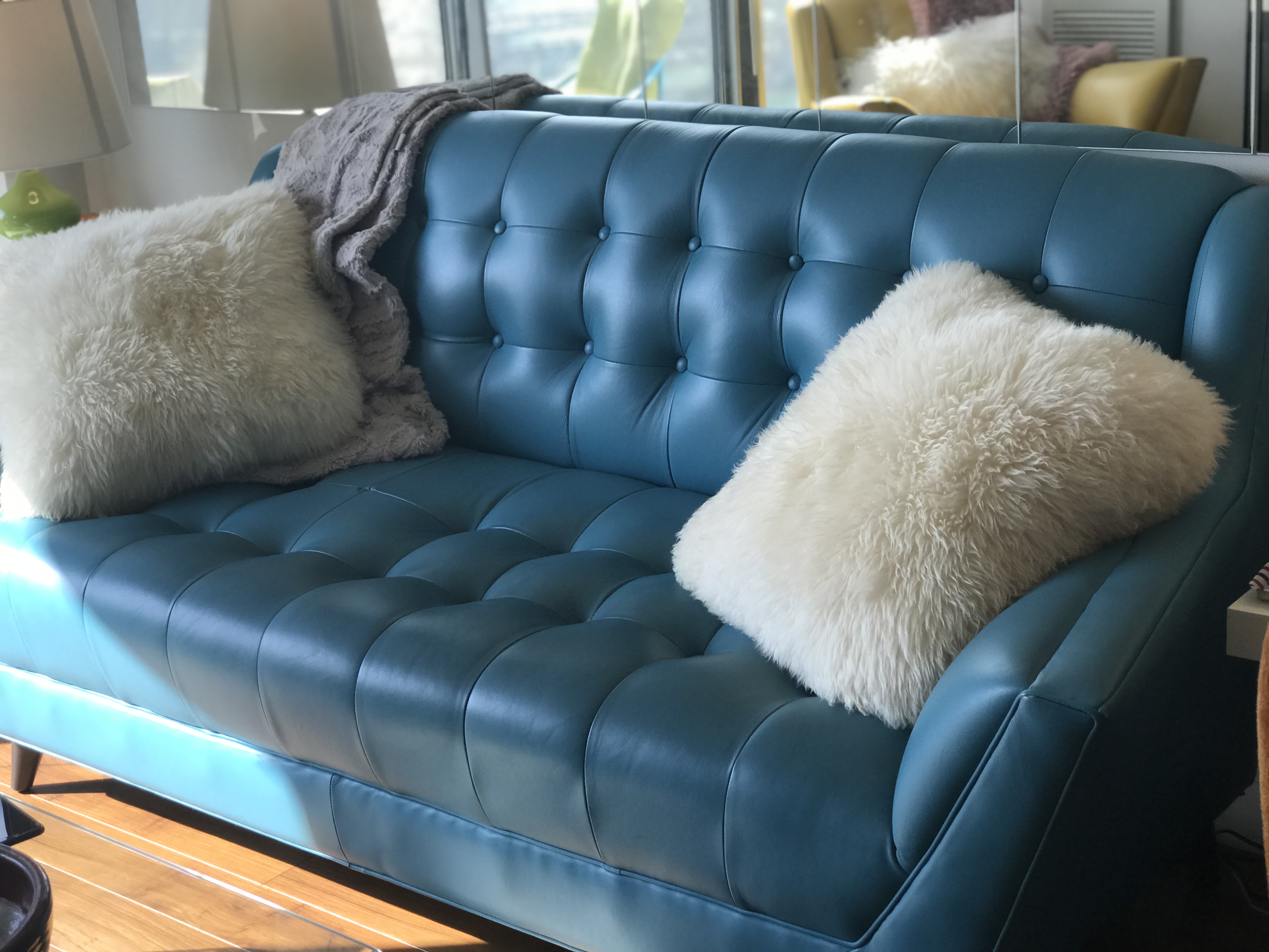 Joybird Fitzgerald Leather Loveseat