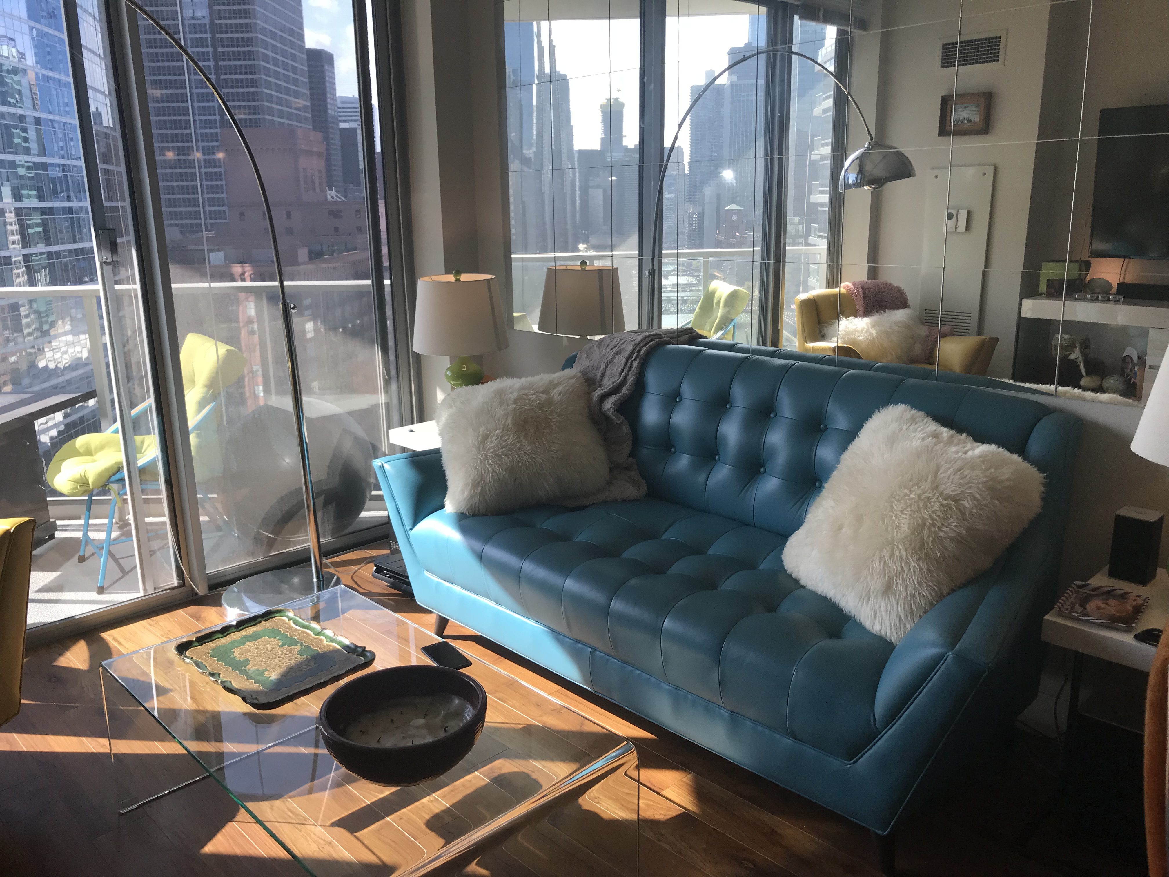 Joybird Fitzgerald Leather Loveseat