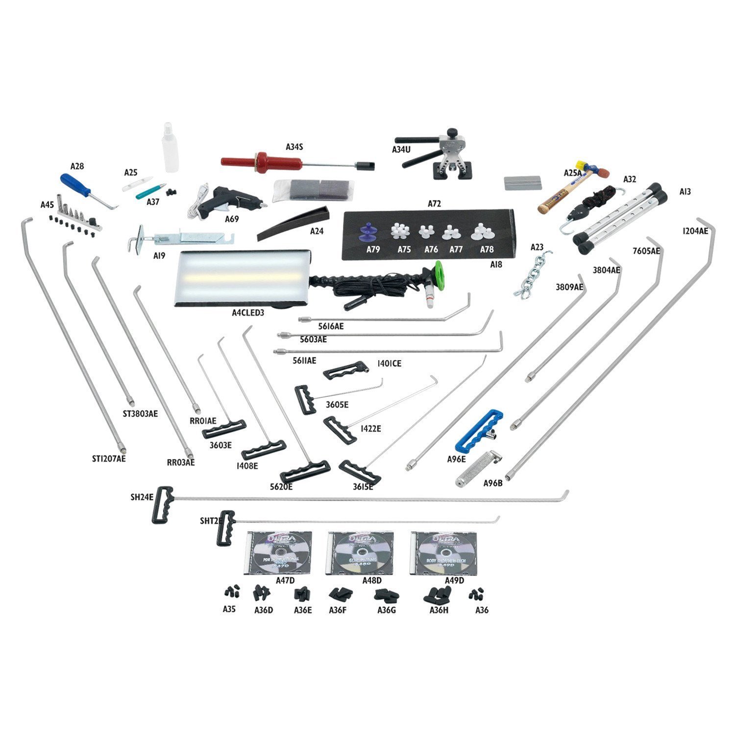 ULTRA DENT SET #20 ADVANCED BODY TECH PACKAGE PDR TOOL KIT