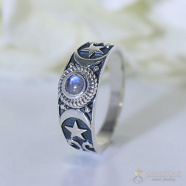 Moonstone sterling silver ring