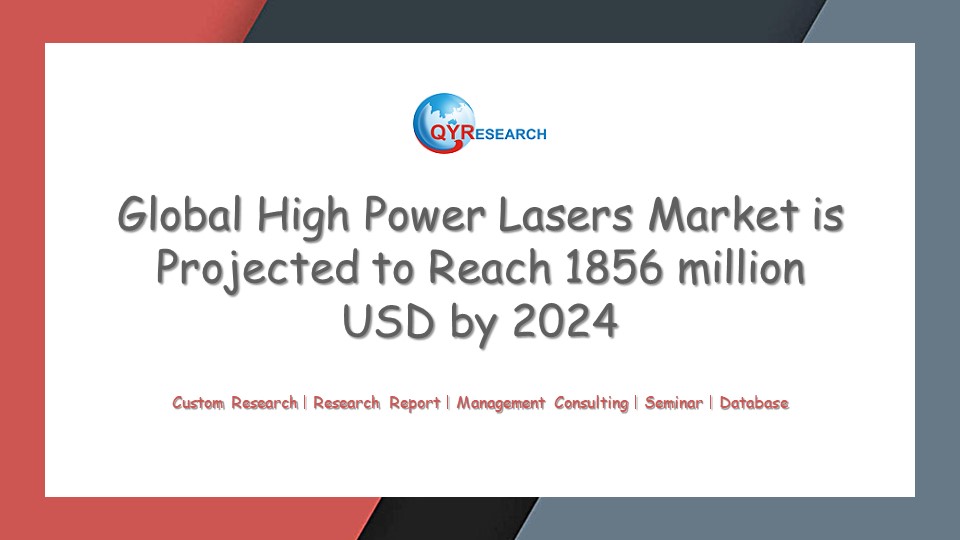 Global High Power Lasers Market is Projected to Reach 1856 million USD by 2024