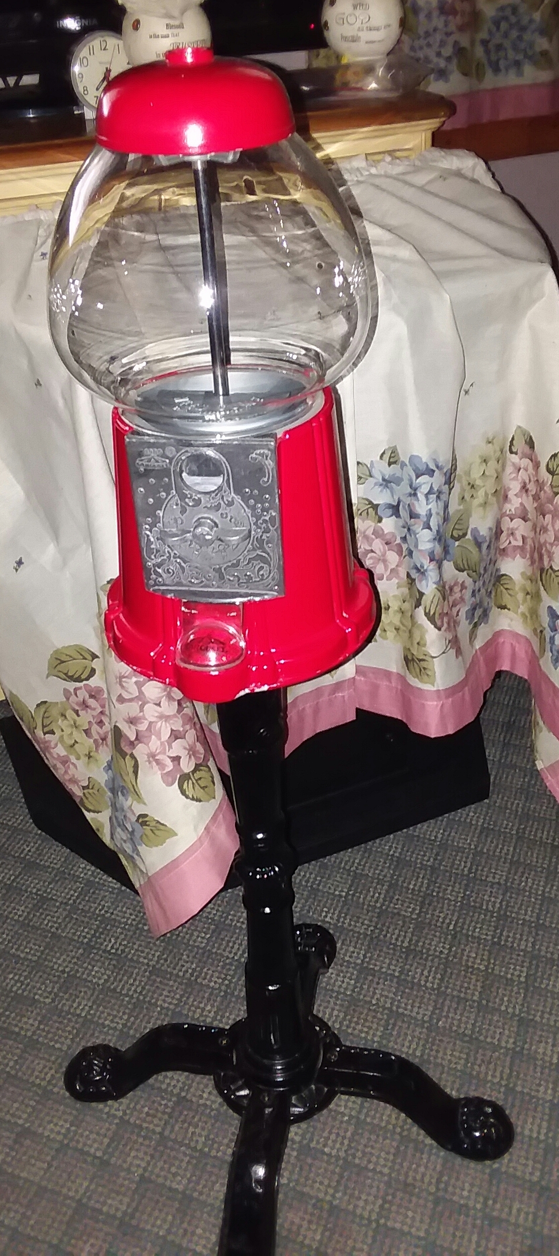 Carousel Bubblegum Machine on stand