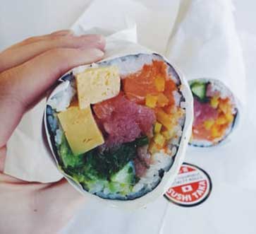 Sushi burritos in san francisco