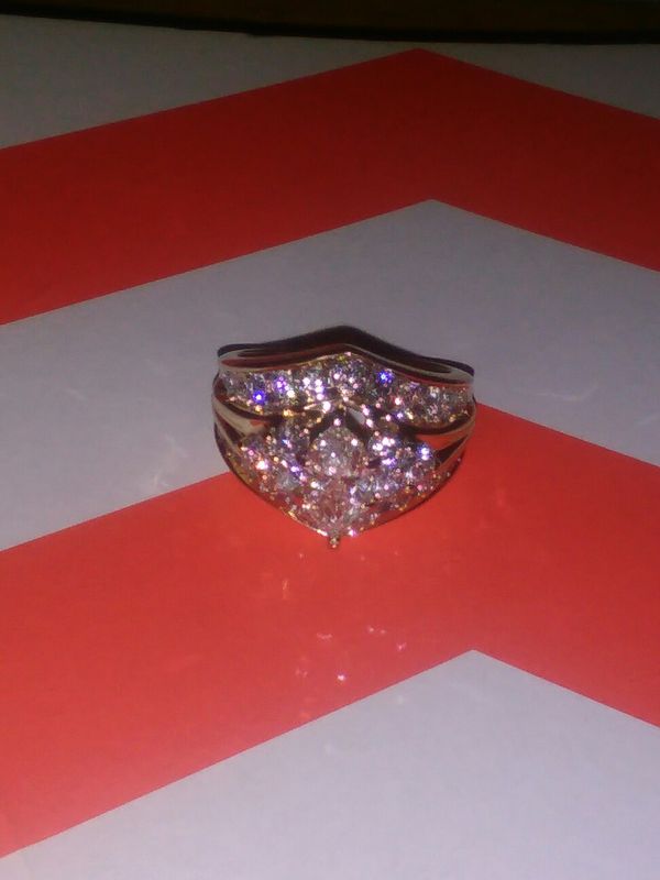 14 kt gold set in Platinum 1/and half carats