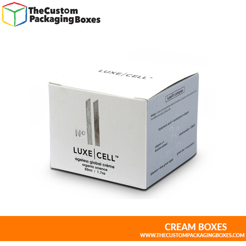 Cream boxes with all type of cardboard packaging