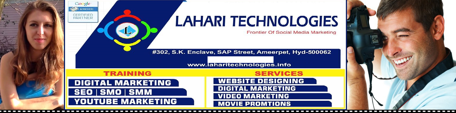 Website Design - Facebook Likes - Promotional Video Ads - Lahari Technologies +91 8977615615