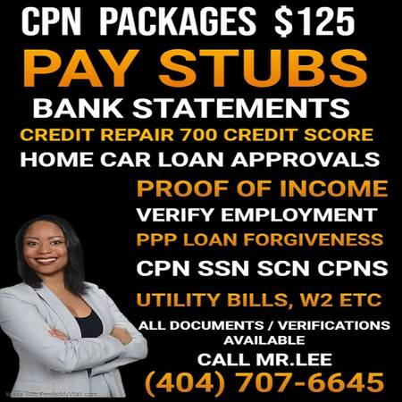 404-707-6645 CPN NUMBERS NUMBER TRADELINES APARTMENT APPROVAL PACKAGE