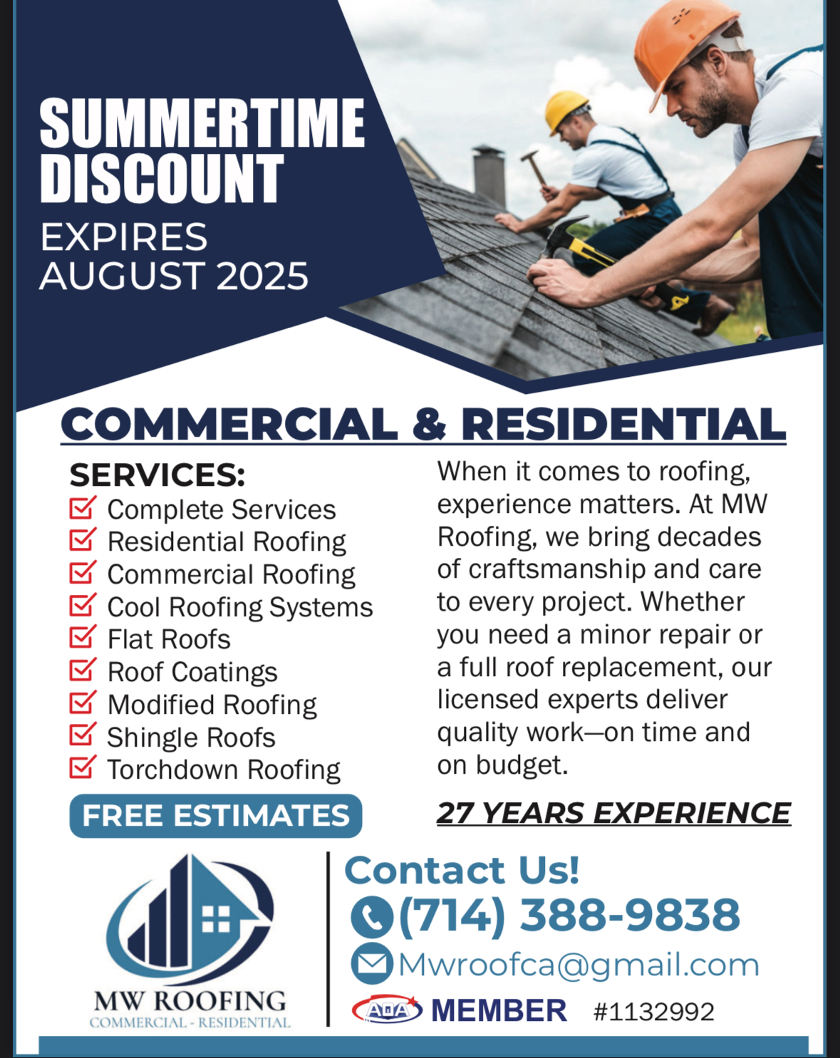 MW ROOFING