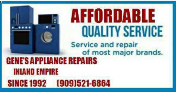 Gene’s Appliance Repair Services 9095216864