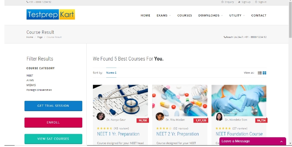 Get the latest NEET free preparation online