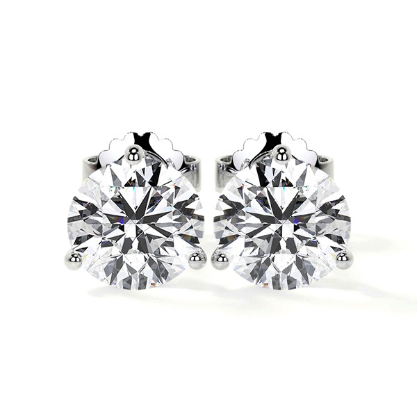 Premium 0.92 Round Shape Lab Diamond Studs for Sale at GemsNY