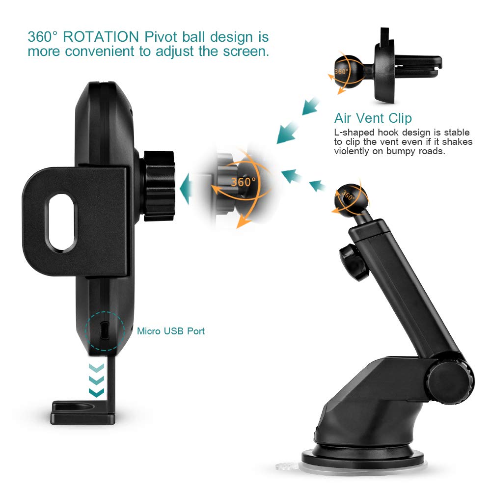 Wireless Car Charger Mount 40% OFF