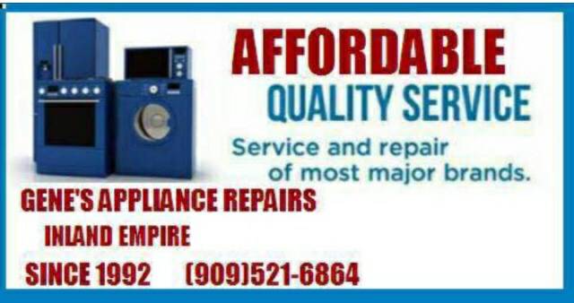 Gene’s Appliance Repair Services 9095216864