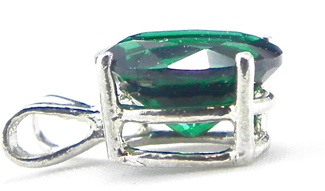 New Gaia Stone Hand Made Faceted Pendant with Sterling Silver Bail