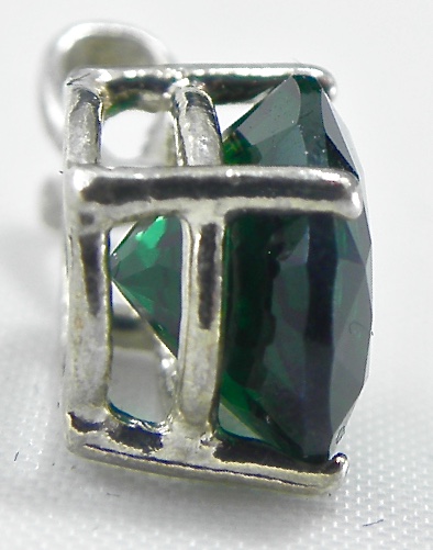 New Gaia Stone Hand Made Faceted Pendant with Sterling Silver Bail