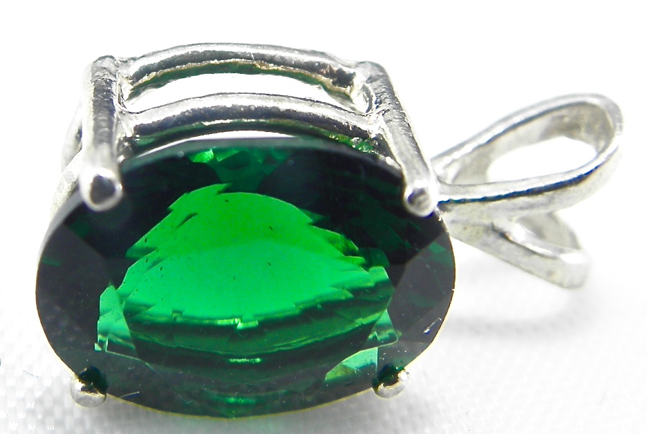 New Gaia Stone Hand Made Faceted Pendant with Sterling Silver Bail