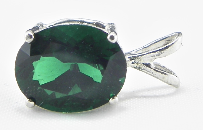 New Gaia Stone Hand Made Faceted Pendant with Sterling Silver Bail