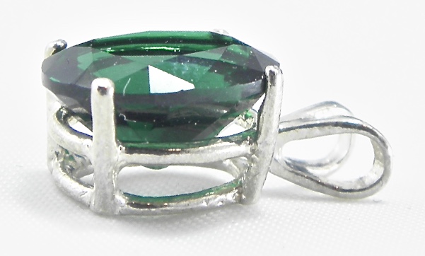New Gaia Stone Hand Made Faceted Pendant with Sterling Silver Bail