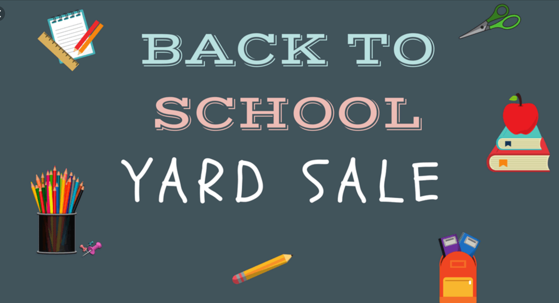 $5 or Less! Back to School Yard Sale Saturday and Sunday, August 4th - August 5th, 9am