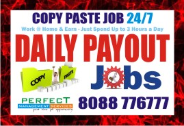 Copy paste job | Earn Daily Rs. 400/- Bangalore Online job | Daily Payment