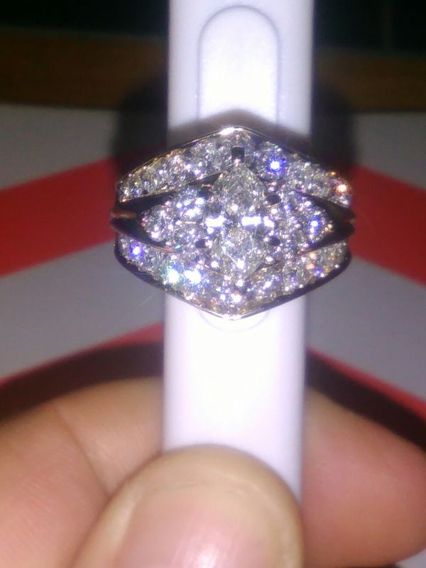 14 kt gold set in Platinum 1/and half carats