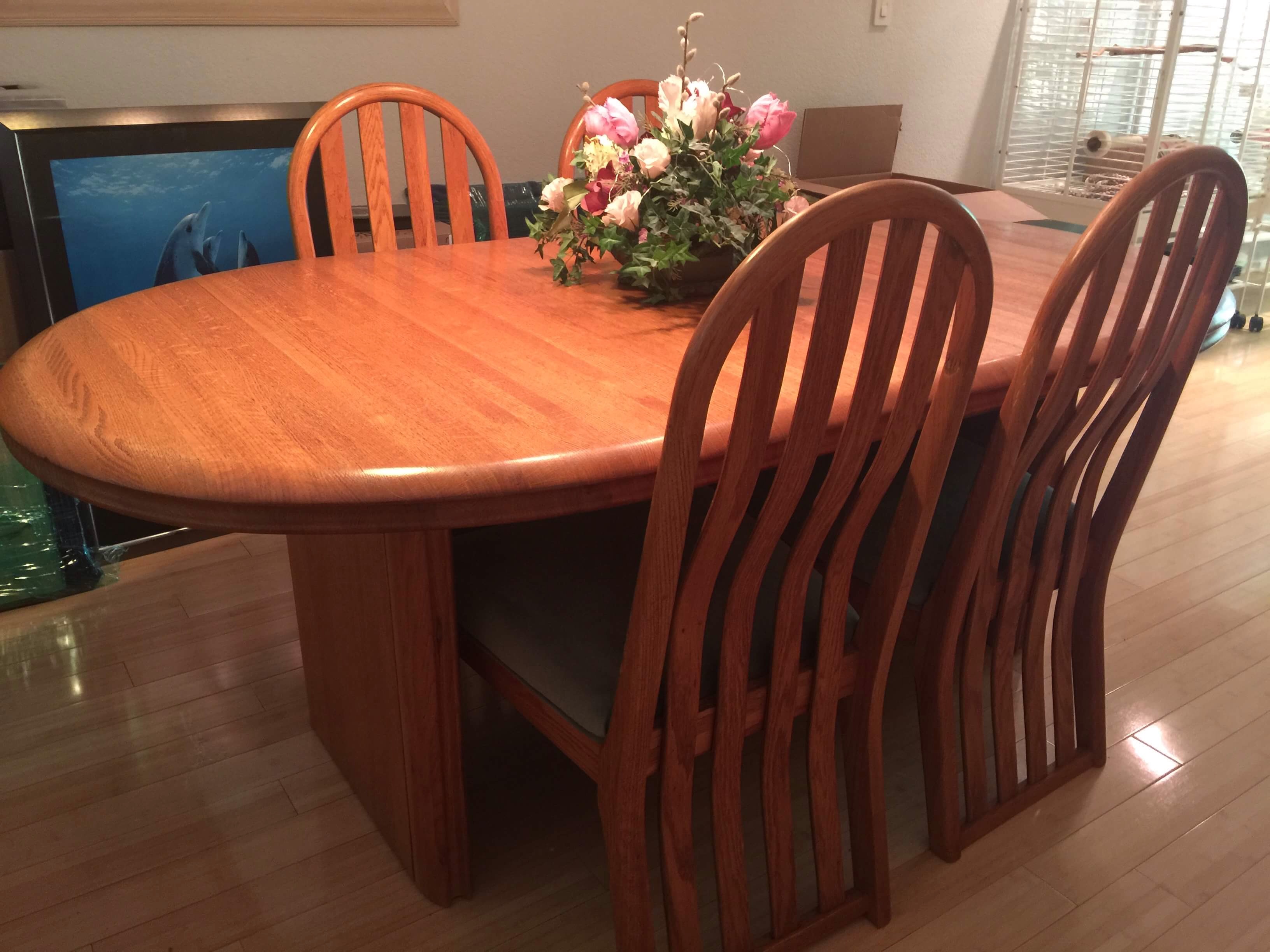 Oak dining room set