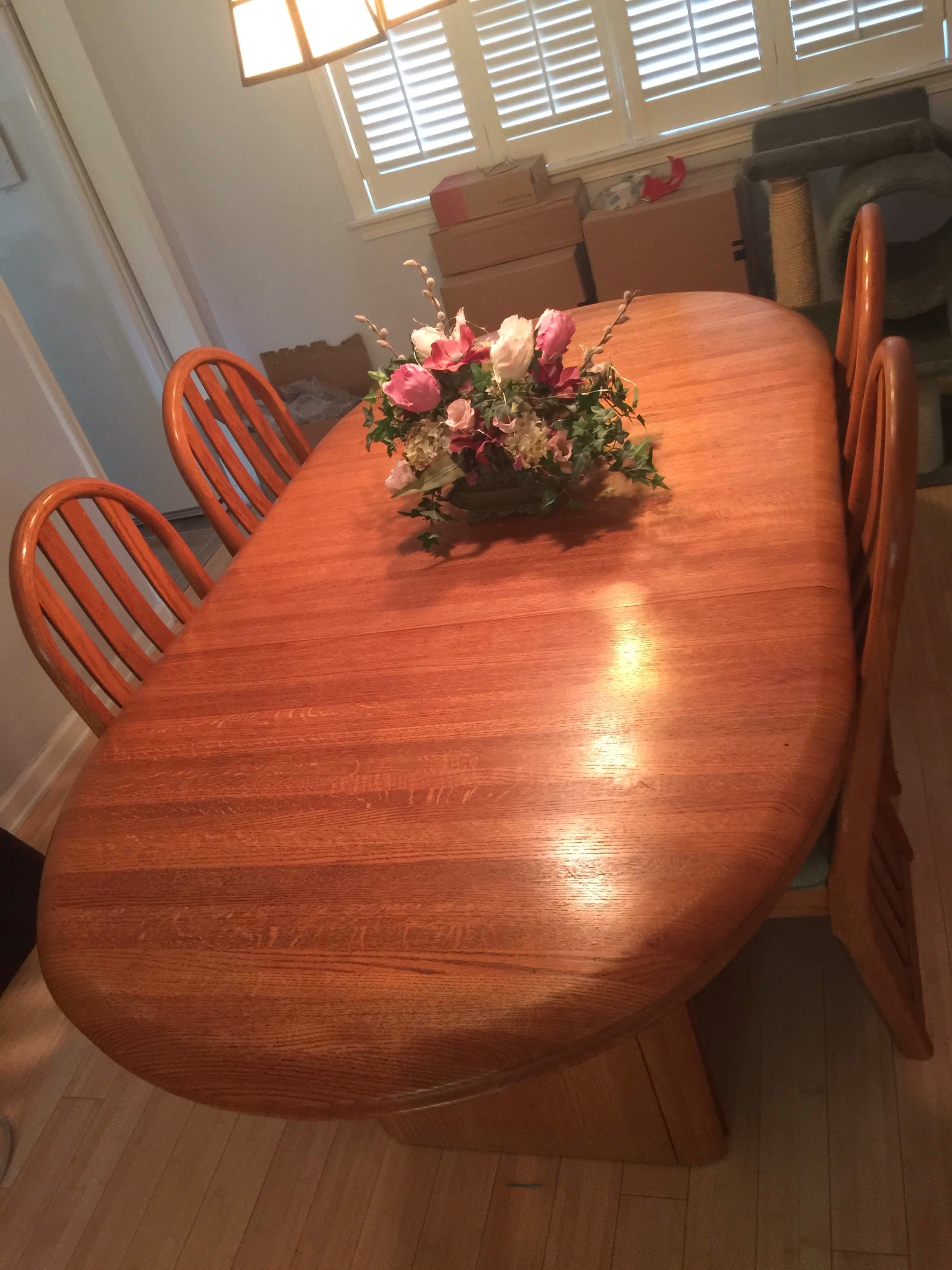 Oak dining room set