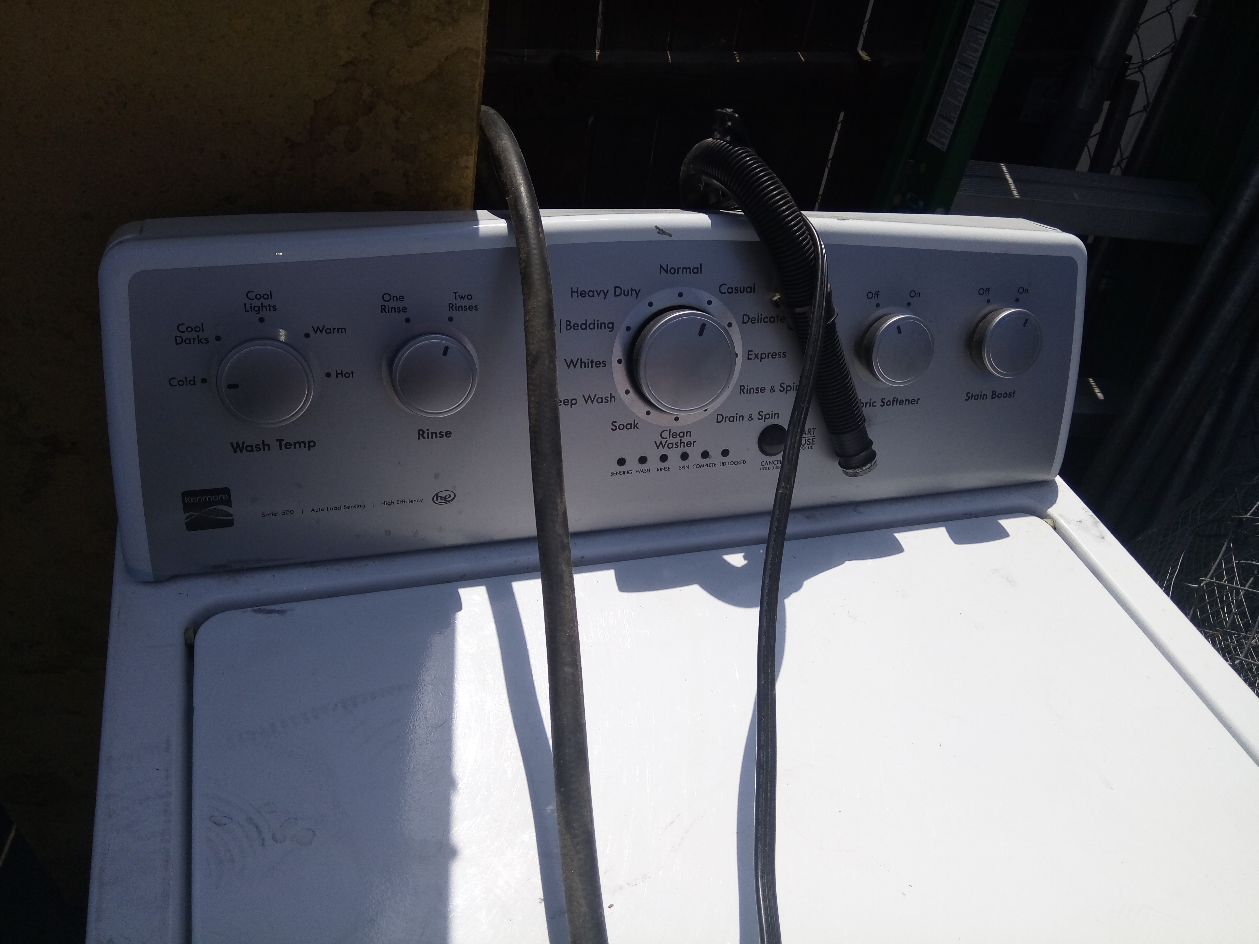 Kenmore washing machine 500 series, energy saver