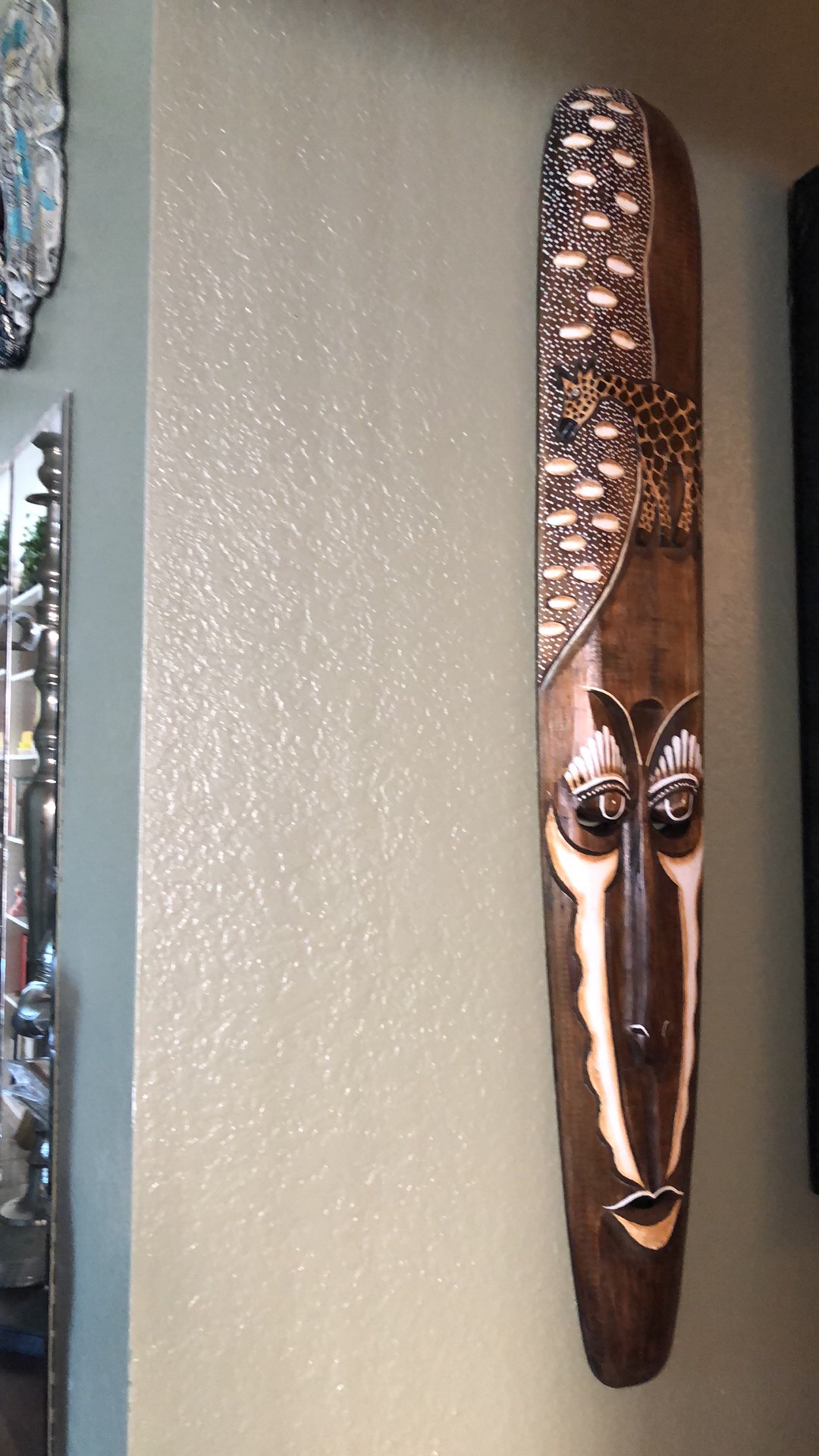 Pair of Hand-carved 100% Wooden African Masks
