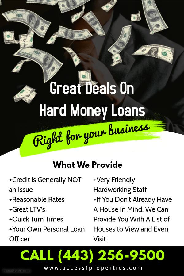Great Deals On Hard Money Loans!