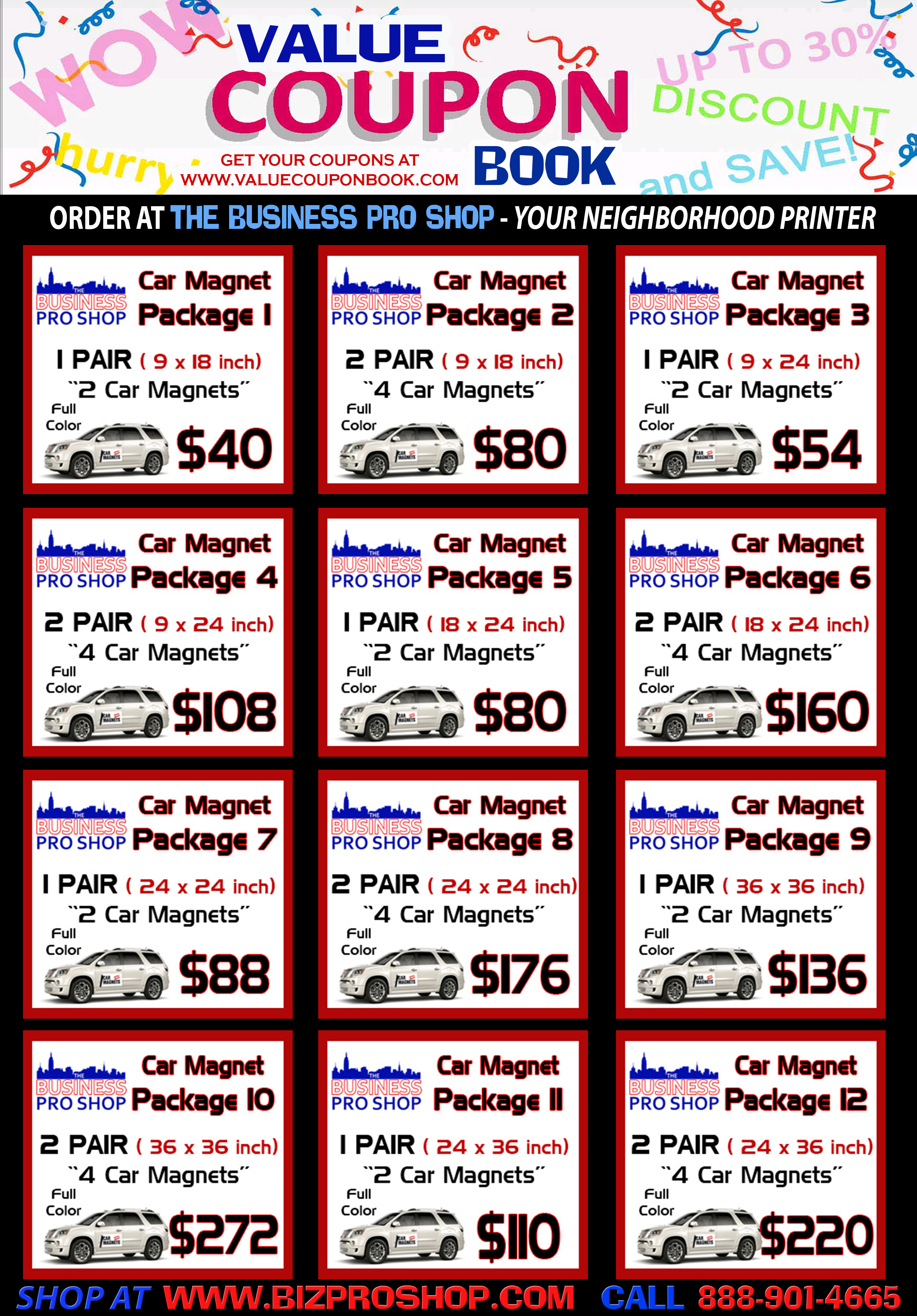 Coupons: Printing, Cleaning  Products,  Auto Services