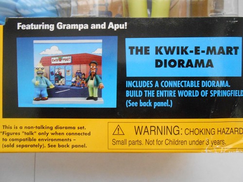 THE SIMPSONS DIORAMA THE KWIK-E-MART PLAYMATES WITH GRAMPA AND APU FIGURES
